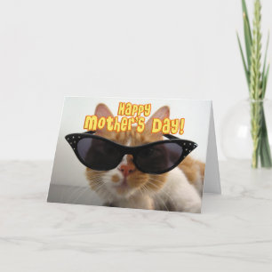 Happy Mother's Day - Cool Cat in Sunglasses Card