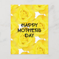 Happy Mother's Day Custom Message Yellow Floral