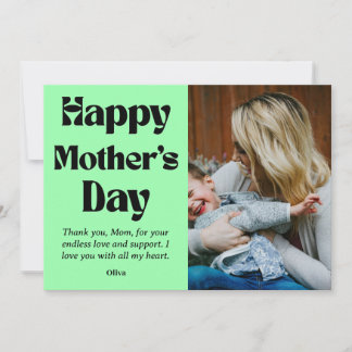 Happy mother's day – Custom Photo and Name Gift Holiday Card