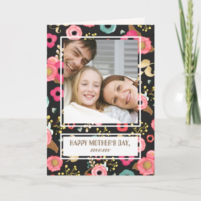 Happy Mother's Day. Custom Photo Card (Front)