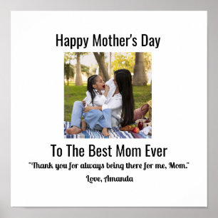 Happy Mother's Day Custom Photo Poster