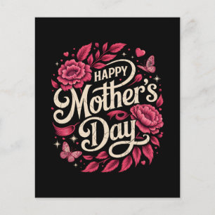 Happy Mothers Day Cute Floral Mom Flyer