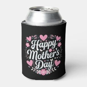 Happy Mother's Day Cute Floral Mom Grandma Can Cooler