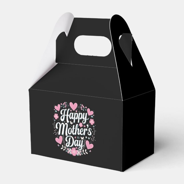 Happy Mother's Day Cute Floral Mom Grandma Favor Box (Front Side)