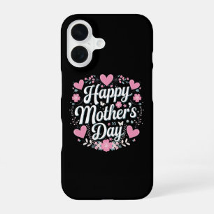 Happy Mother's Day Cute Floral Mom Grandma iPhone 16 Case