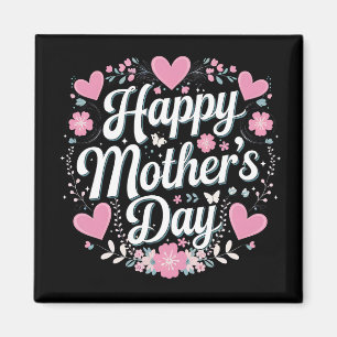Happy Mother's Day Cute Floral Mom Grandma Magnet