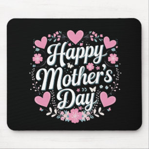 Happy Mother's Day Cute Floral Mom Grandma Mouse Pad