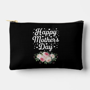 Happy Mother's Day Cute Floral Mom Grandma Wife Accessory Pouch