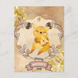 Happy Mother's Day Cute Fun Cat and Kitten Postcard