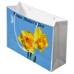 Happy Mother's Day Daffodils Gold Medal flowers Large Gift Bag