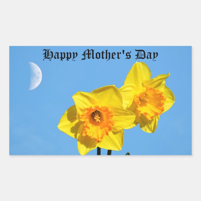 Happy Mother's Day Daffodils Gold Medal flowers  Sticker (Front)