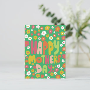HAPPY MOTHERS DAY Daisies Cute Customized Colourfu Postcard