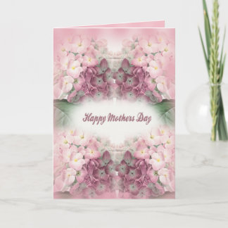 Happy Mother's Day Dark Pink Hydrangeas Card