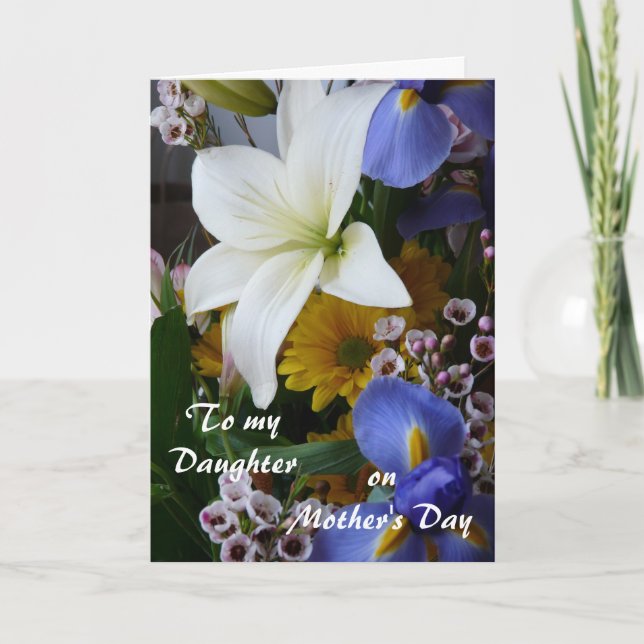 Happy Mother's Day-Daughter-Pretty Floral Card (Front)