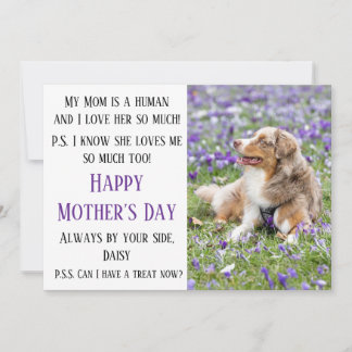 Happy Mother's Day Dog Mom Customizable Card