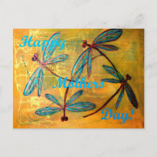 Happy Mothers Day Dragonfly Haze Postcard