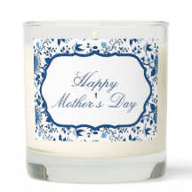 Happy Mother's Day Elegant Blue Chinoiserie Gift
