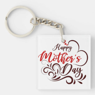 Happy Mother's Day Elegant Design-23331 Pillar Can Keychain