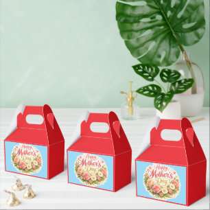 Happy Mother's Day elegant floral red party favour Favor Box