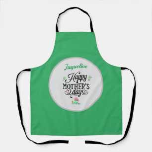 Happy Mother's Day Elegant Frogs Personalized Apron