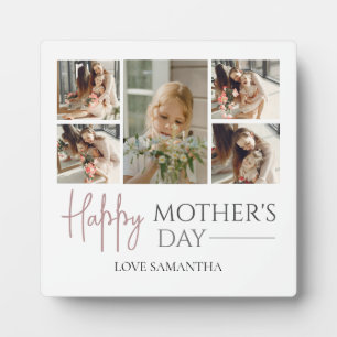 Happy Mother's Day   Elegant Modern photo collage Plaque