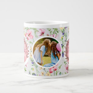 Happy Mother's Day Elegant Modern Photo Large Coffee Mug