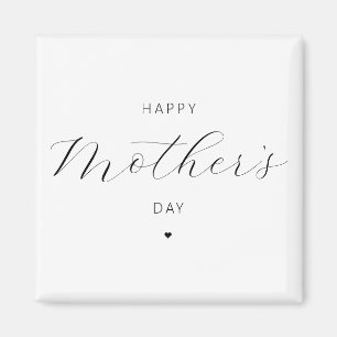 Happy Mother's Day Elegant Script Typography Magnet