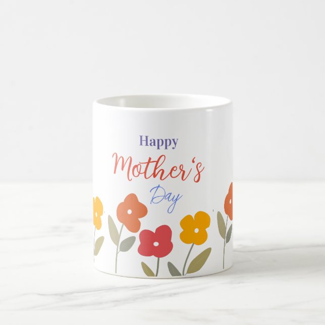 Happy Mother's Day Floral Blooms   Coffee Mug (Center)