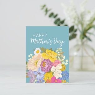 Happy Mother's Day Floral Blooms Holiday Postcard