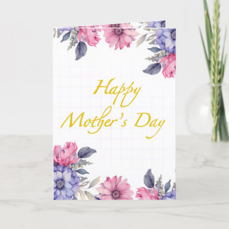 Happy Mothers Day Floral Card + Digital Option