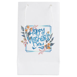 Happy Mother's Day Floral Frame Gift Bag