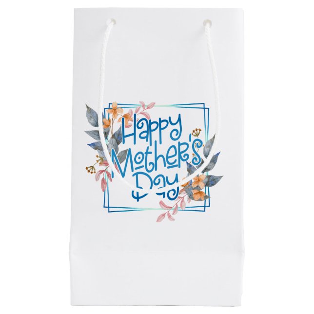 Happy Mother's Day Floral Frame | Gift Bag (Front)