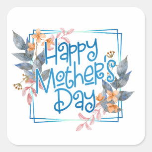 Happy Mother's Day Floral Frame   Sticker