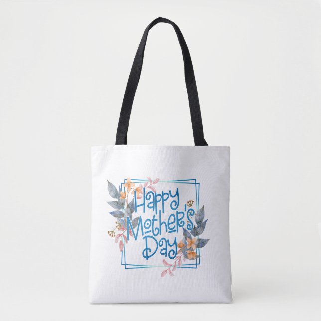 Happy Mother's Day Floral Frame | Tote Bag (Front)