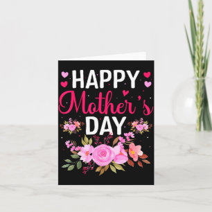 Happy mothers day floral mommy grandma flowers mam card