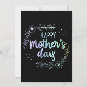 Happy Mother's Day Floral Rainbow Colours Invitation