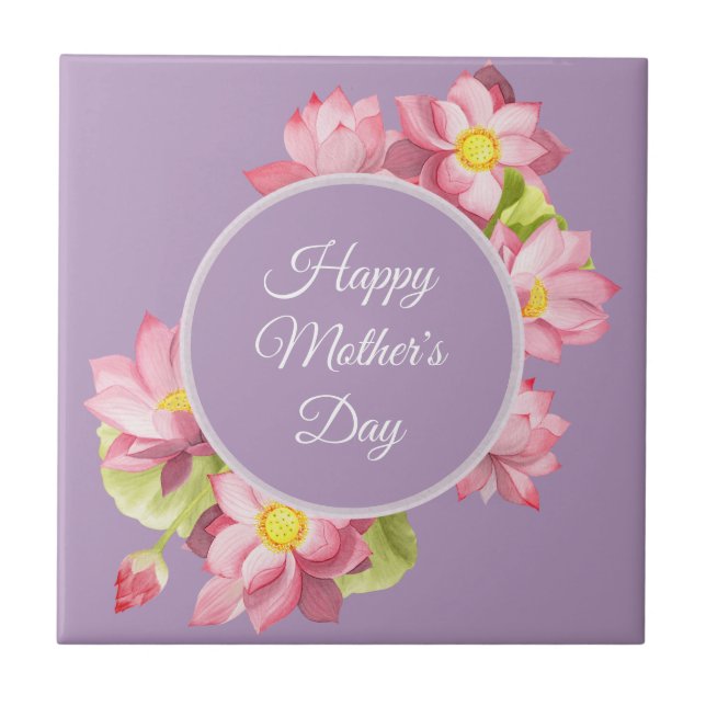 Happy Mother's Day Floral Tile (Front)