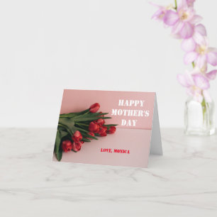 Happy Mother's Day Floral Tulips Mom Modern Cute Card