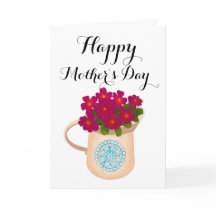 Happy Mother's Day Floral Watering Can