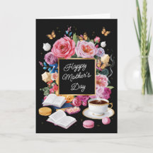 Happy Mother's Day Flowers & Macarons Customizable