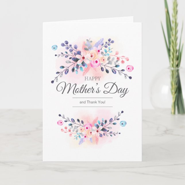 Happy Mother's Day Flowers Photo Card (Front)