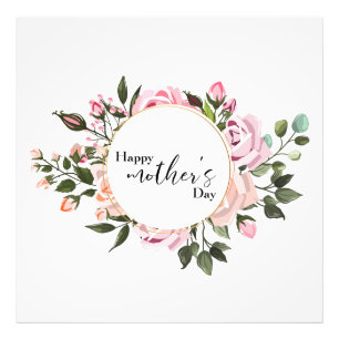 Happy mother's day flowers  photo print