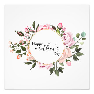 Happy mother's day flowers photo print