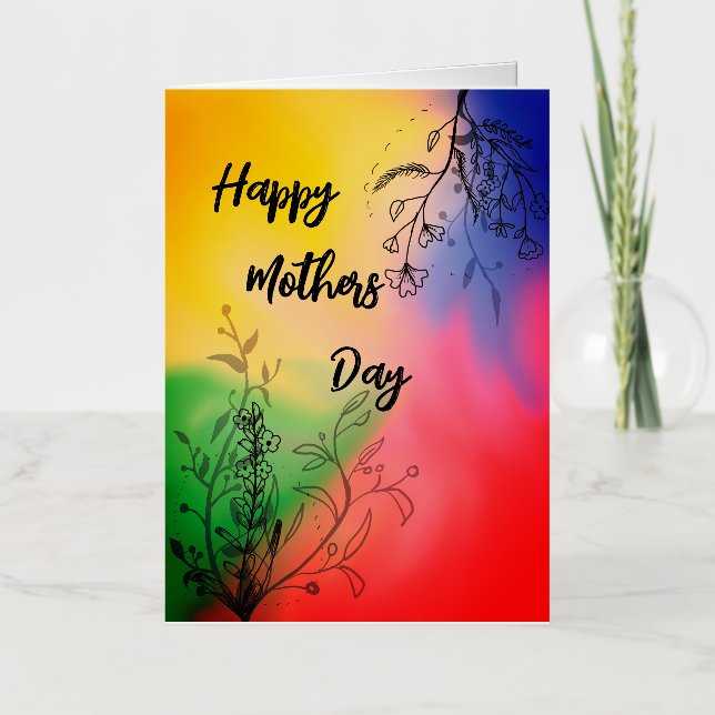 Happy mother's day foil greeting card (Front)