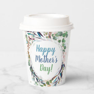 Happy Mother's Day Foliage Paper Cup