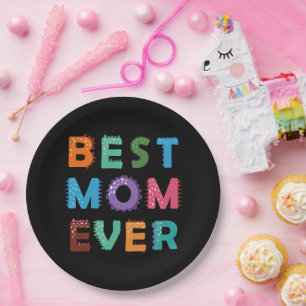  Happy Mothers Day For Best Mom    Paper Plate