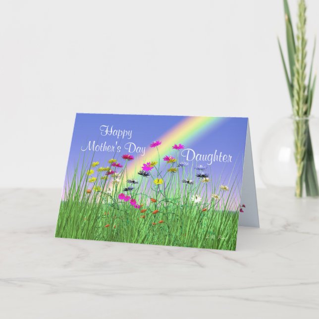 Happy Mothers Day for Daughter Spring Flowers Card (Front)