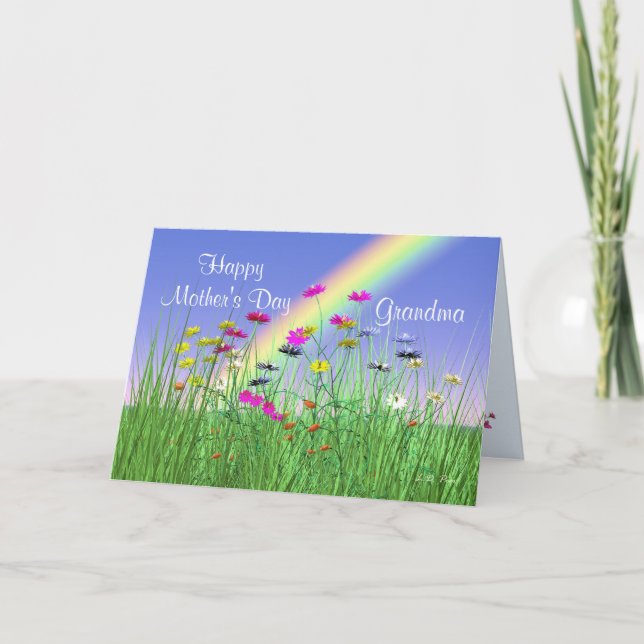 Happy Mothers Day for Grandma Spring Flowers Card (Front)