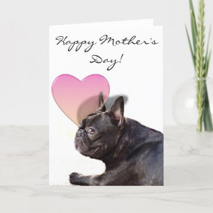 Happy Mother's day French bulldog greeting card