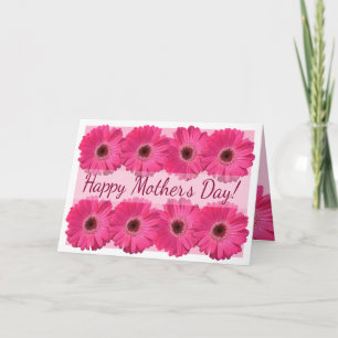 Happy Mother's Day Fresh Pink Gerber Daisies Card